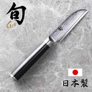【KAI 貝印】旬 Shun Classic 日本製大馬士革鋼高級水果刀/削皮刀/小刀 8cm DM-0714(菜刀 高品質 切刀)