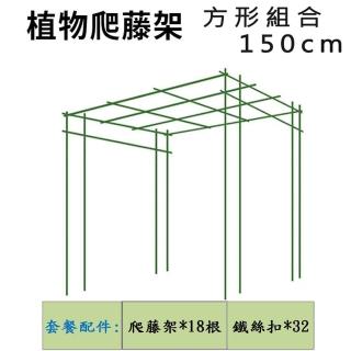 【POKO】方形組合 爬藤架 150公分高(管徑20mm 棚架 藤架 植物藤架 包塑鋼管 藤蔓架 綠竹鋼管)