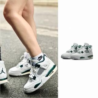 【NIKE 耐吉】AJ4 Air Jordan 4 Retro 大童 女鞋 白 綠 氧化綠 復古 籃球 Oxidized Green FQ8213-103
