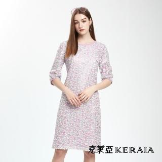 【KERAIA 克萊亞】紫藤幻境優雅亮片洋裝
