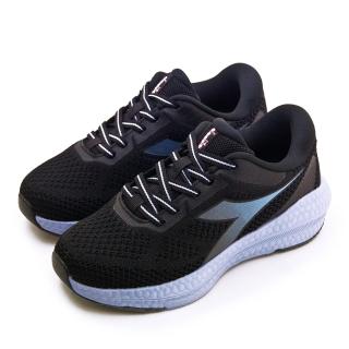 【DIADORA】女 迪亞多那 專業輕量緩震慢跑鞋 輕履行系列(黑紫藍 33676)
