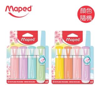 【Maped】櫻花學園系列-Pastel螢光筆4色組/顏色隨機出貨(標記筆 標註 繪畫 手繪DIY 文具)