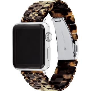 【COACH】Apple Watch 錶帶 38/40/41mm 適用 錶帶 - C字玳瑁紋(不含手錶)