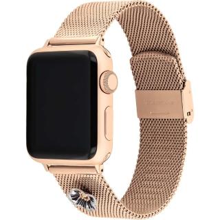 【COACH】Apple Watch 錶帶 38/40mm 適用 茶花米蘭錶帶 - 玫瑰金色(不含手錶)