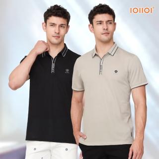 【oillio 歐洲貴族】2色 男裝 短袖休閒POLO衫 修身POLO 素面 透氣吸濕排汗(法國品牌)