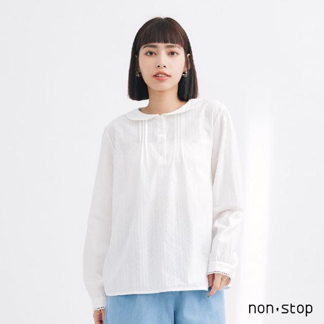 【non-stop】清新小圓領抓摺襯衫-2色