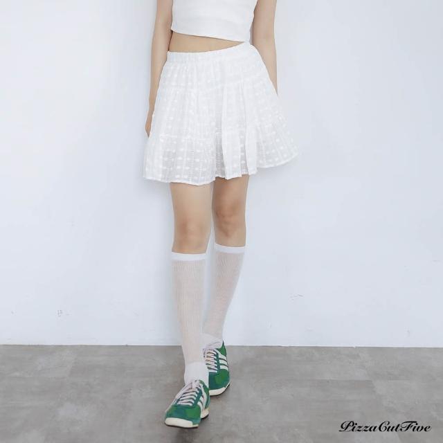 【PizzaCutFive】刺繡立體蛋糕短裙(修飾臀型 顯瘦 百搭款)