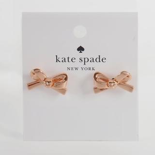 【KATE SPADE】可愛蝴蝶結耳環(玫瑰金色)