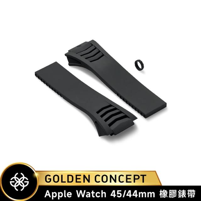 【Golden Concept】Apple Watch 44/45mm 橡膠錶帶 WS-RS45 黑色