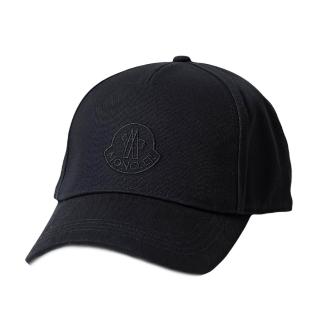 【MONCLER】新款 品牌 刺繡LOGO 棒球帽(黑色)