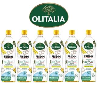 【Olitalia 奧利塔】高溫專用葵花油料理組(1000mlx6瓶)