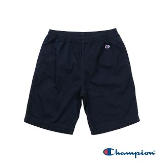 【Champion】官方直營-純棉刺繡LOGO標運動短褲-男(深藍色)