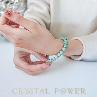 【Crystal Power 克里斯水晶】綠松石能量水晶手鍊 抵抗輻射x夢想成真(水晶/手鍊/禮物/能量/開運)