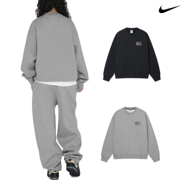 【NIKE 耐吉】Nike x Stussy 大學T 黑色/灰色 DO5311-010/DO9338-063(聯名款 上衣)