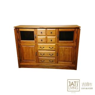 【吉迪市柚木家具】柚木經典造型收納櫃 ETBU003(腰櫃 餐櫃 木櫃 置物櫃 櫃子)