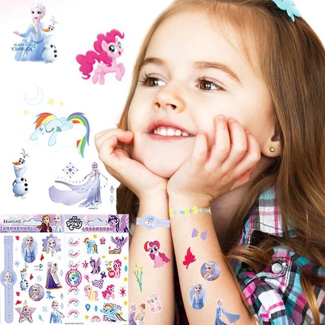 【TDL】彩虹小馬冰雪奇緣兒童紋身貼紙玩具組 425706/133474(平輸品)