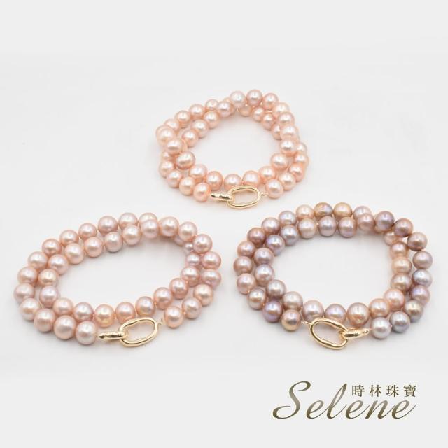 【Selene】粉紫珍珠項鍊9-10mm(三款任選 P3)