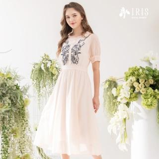 【IRIS 艾莉詩】花間仙女雪紡洋裝-3色(42675)