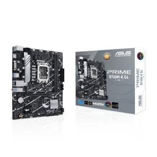 【ASUS 華碩】PRIME B760M-K D4-CSM+Intel I3-14100 4核/8緒(M+C組合包)