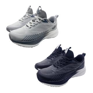 【WHITE WHALE】白鯨 男款 疾風減壓運動鞋(灰色/黑色)