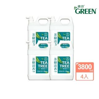 【Green 綠的】抗菌潔手乳3800mlx4桶(洗手乳 茶樹清香 加侖桶)