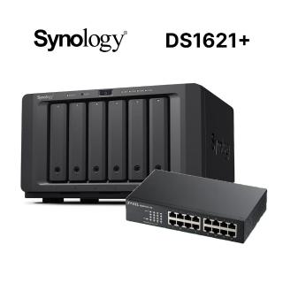 【Synology 群暉科技】搭 16埠 網路交換器 ★ DS1621+ 6Bay NAS 網路儲存伺服器