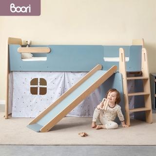 【成長天地】澳洲Boori 實木兒童高架床半高床單人床爬梯款附滑梯BR013+BR014(澳洲30年嬰童知名品牌)