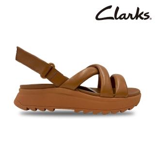 【Clarks】女鞋 Dash Lite Joy 輕盈厚底魔鬼氈設計空氣感涼鞋 拖鞋 厚底涼鞋(CLF80359S)