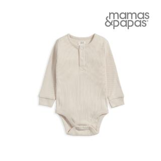 【Mamas & Papas】寧靜波紋-長袖包屁衣-米白(4種尺寸可選)