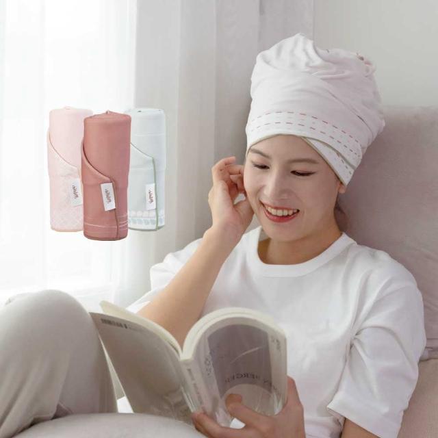 【SIKAER】好好棉-台灣製自黏擦髮巾 寬版Ｌ100x37cm - 3入組(自黏、抗菌、包髮巾、毛巾)