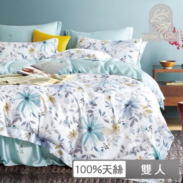 【DeKo岱珂】買一送一 40支100%純天絲床包枕套組 多款任選(雙人5*6.2尺)