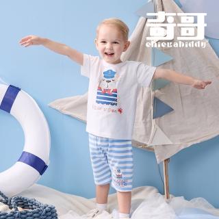 【奇哥】Chic a Bon 男童裝 海洋守護隊海象白色T恤/上衣-吸濕排汗+抗UV(1-6歲)