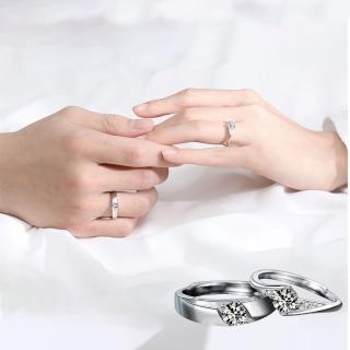 【LEESA】純銀戒指\純銀飾品\情侶戒指\對戒\結婚戒指\鑽石戒指\開口戒指\韓國戒指\可調節戒指\情侶禮物