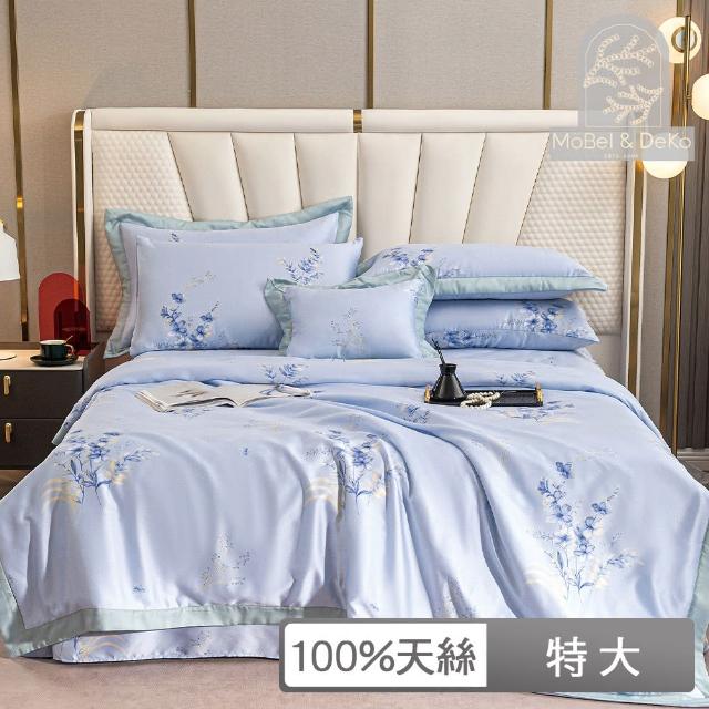 【DeKo岱珂】買一送一 40支100%純天絲床包枕套組 多款任選(特大6*7尺)
