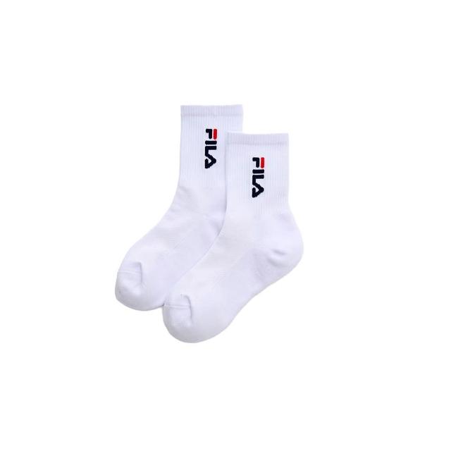 【FILA官方直營】基本款半毛巾短襪-白色(SCY-5006-WT)