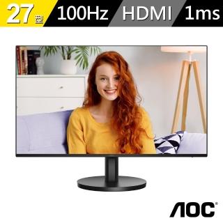 【AOC】27B3CA2 27型 IPS 窄邊框螢幕顯示器(16:9/1920x1080/HDMI/1ms/)
