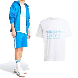 【adidas 愛迪達】Grf Tee 男款 白色 圓領 棉質 運動 休閒 上衣 短袖 IR9634