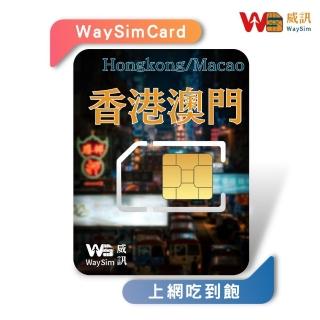 【威訊WaySim】香港/澳門 4G高速 吃到飽網卡 10天(旅遊網卡 出國網卡 吃到飽網卡 高速上網卡)