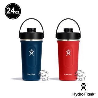 【Hydro Flask】24oz/709ml 真空 保溫 搖搖杯 靛藍色 棗紅色(健身 蛋白飲 沖泡飲 攪拌杯 醫療級不鏽鋼球)