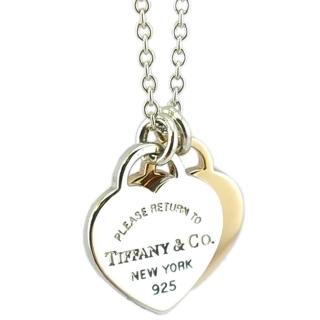 【Tiffany&Co. 蒂芙尼】Rubedo金銀雙色愛心墜飾925純銀項鍊