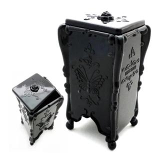 【kiret】蝴蝶浮雕 抽取式化妝棉盒 卸妝棉收納盒-古典黑