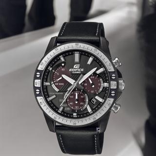 【CASIO 卡西歐】EDIFICE 賽車錶 太陽能錶 計時碼錶 男錶 指針錶(EQS-930TL-1A_45.3mm)