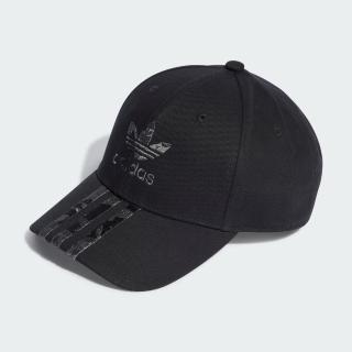 【adidas 愛迪達】帽子 棒球帽 運動帽 遮陽帽 三葉草 CAMO BB CAP 黑 IY1545