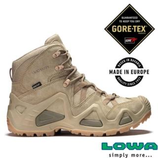 【LOWA】靴 ZEPHYR GTX MID TF 中高筒超輕量全防水多功能登山軍用鞋(LW310537-0410 淺沙漠)