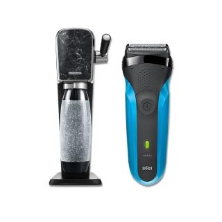 【質感老爸組】Sodastream ART 氣泡水機+BRAUN 三鋒系列電鬍刀3010s