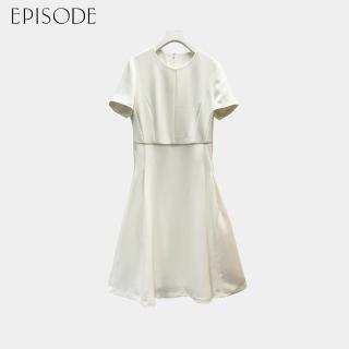 【EPISODE】高雅簡約修身收腰顯瘦短袖雪紡洋裝142709