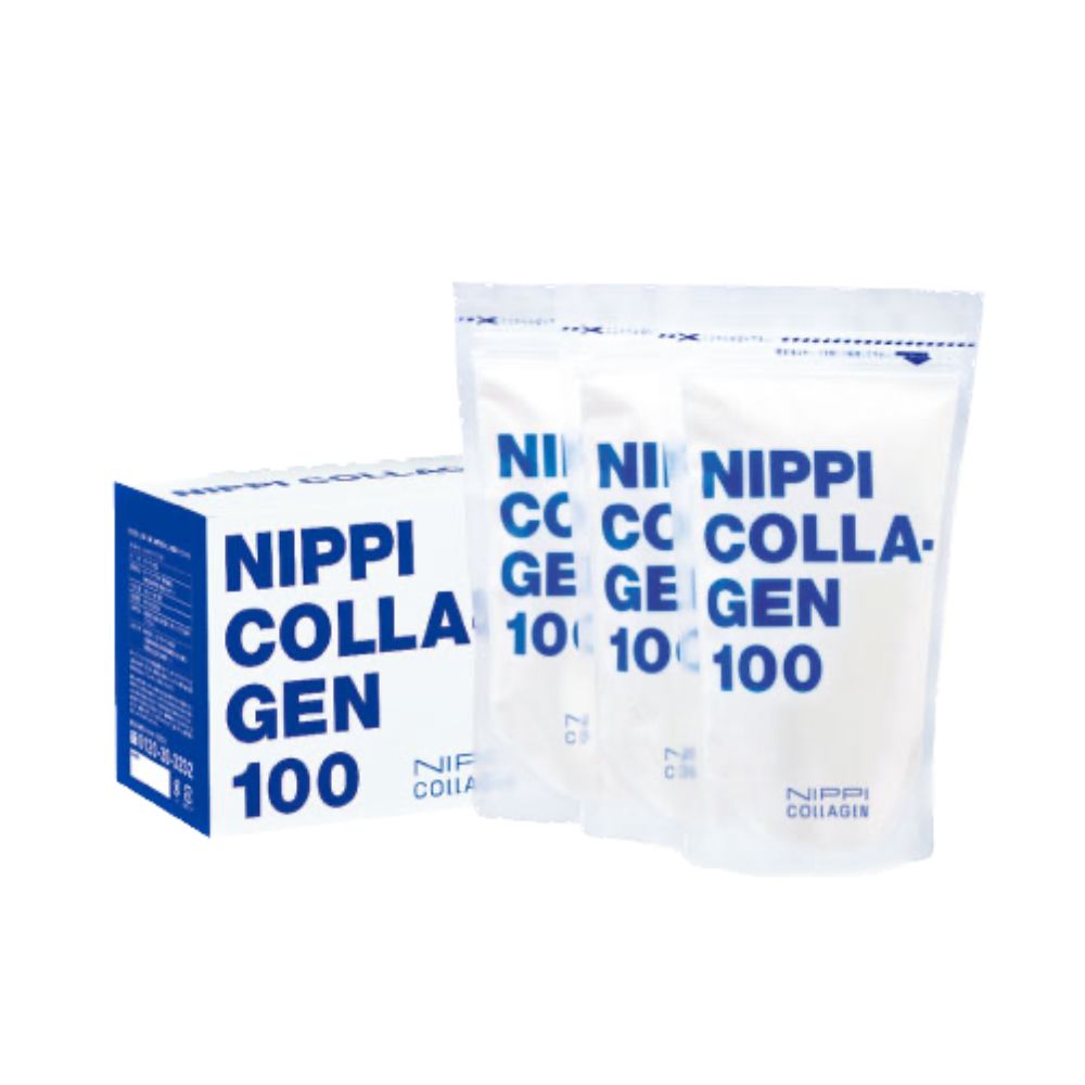 nippi膠原蛋白【NIPPI】100% 純膠原蛋白胜肽1盒 附5g湯匙 110gX3包(世界第一膠原蛋白 台灣總代理原廠出貨)