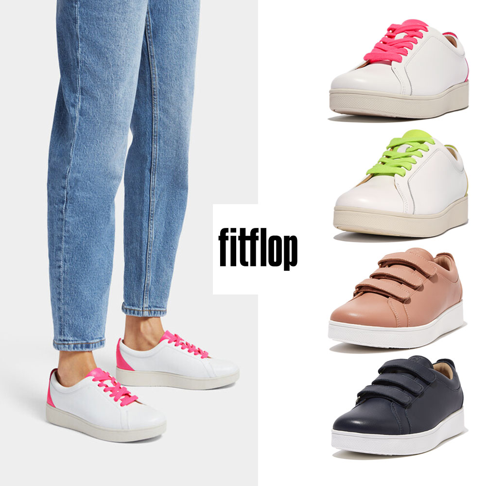 FitFlop RALLY休閒鞋【FitFlop】RALLY 螢光繫帶/魔鬼氈休閒鞋/芭蕾舞鞋-女(多色)