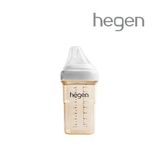 【hegen 總代理】PCTO™ 金色奇蹟PPSU多功能方圓型寬口奶瓶 240ml(象牙白)