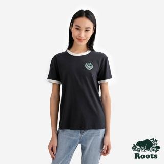 【Roots】Roots女裝- ROOTS OUTDOORS RINGER 短袖上衣(石墨黑)-momo購物網 - 好評推薦 - 2025年6月